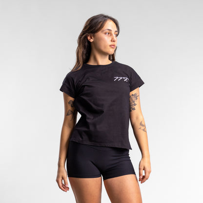 Script Box Tee Women's BLACK