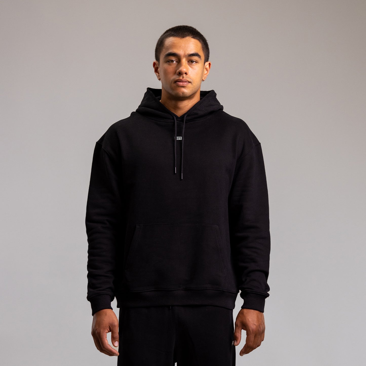 Capsize Box Block Hood Unisex BLACK