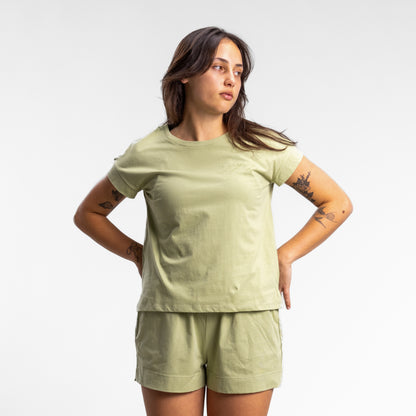 Script Box Tee Women's Sage