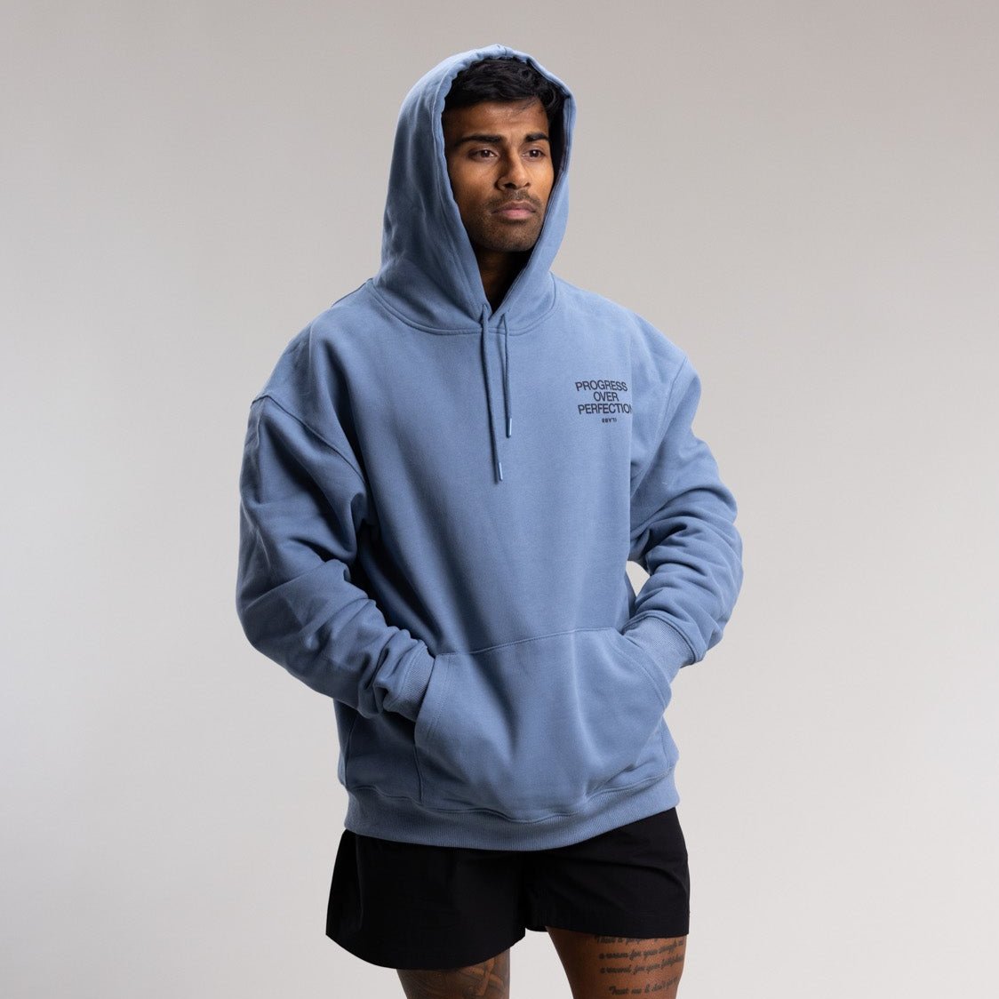 Progress Block Hood Unisex ELEMENTAL BLUE