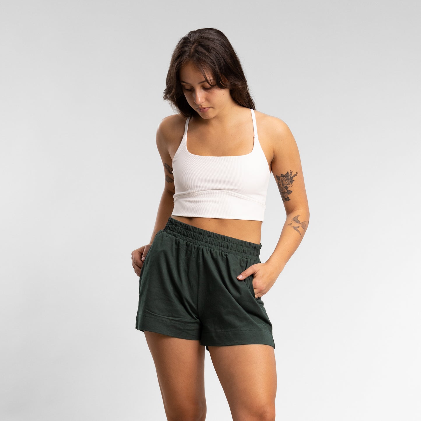 Script Box Short Women's MILITARY