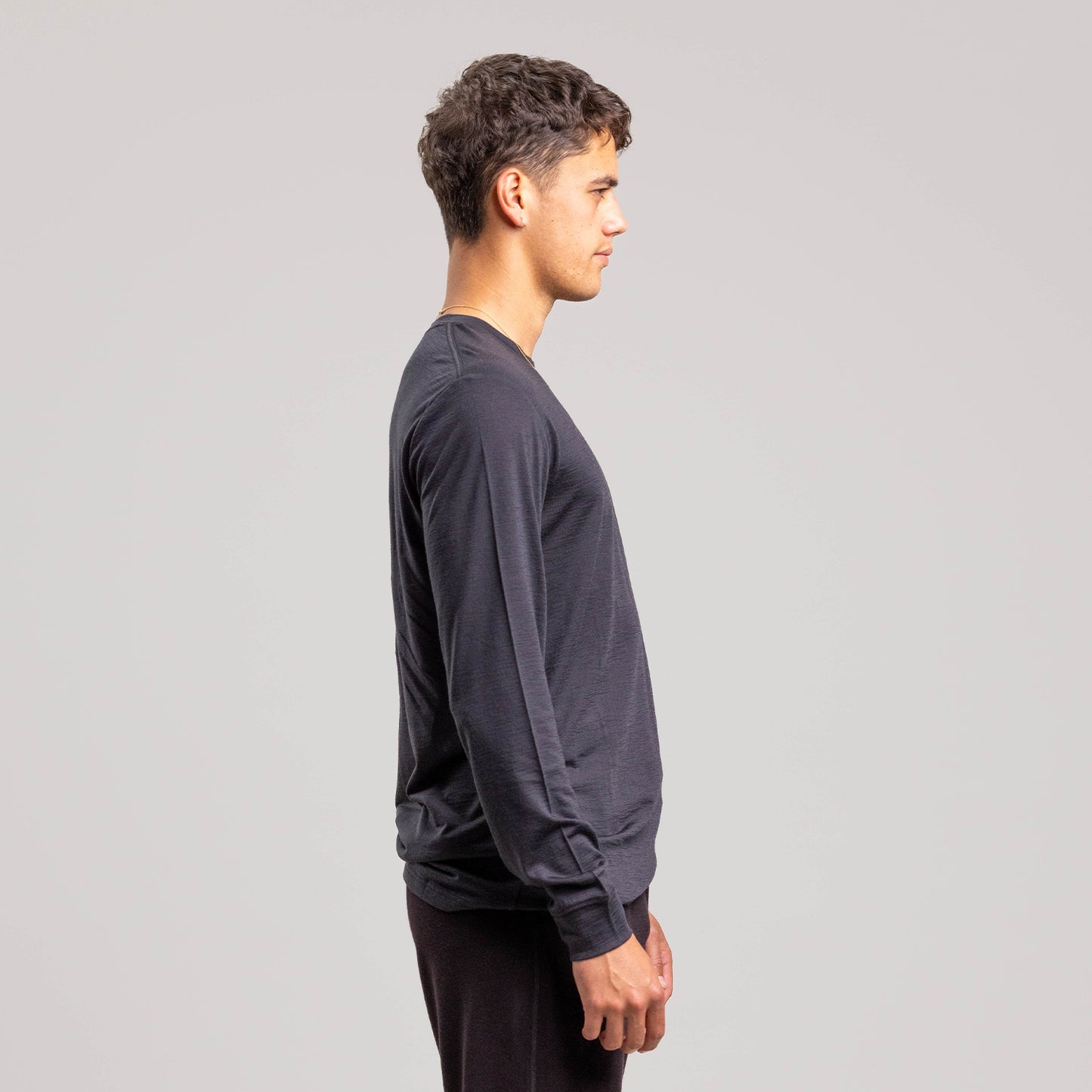 Merino Classic Long Sleeve Tee Unisex BLACK