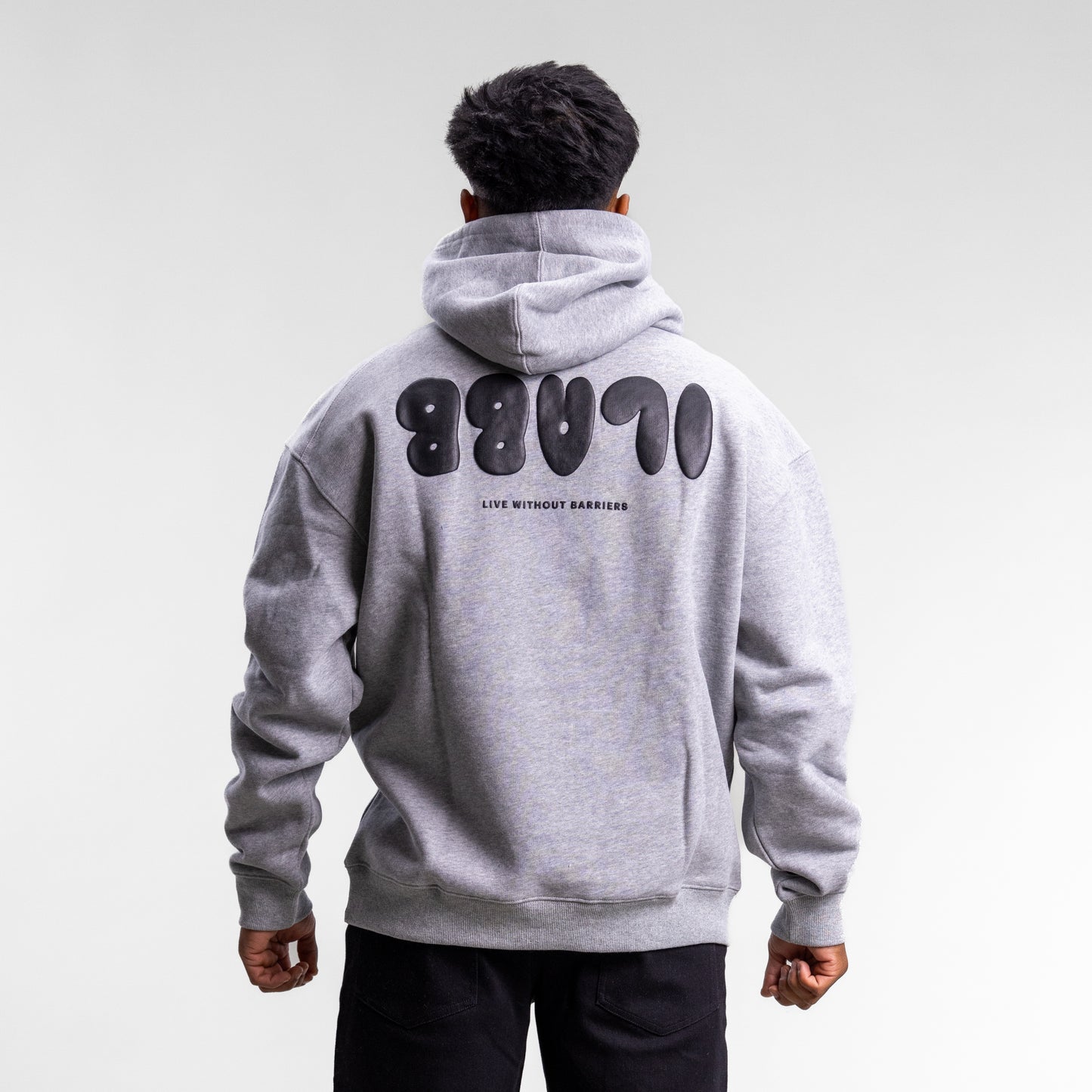 Puff Block Hood Unisex GREY MARLE